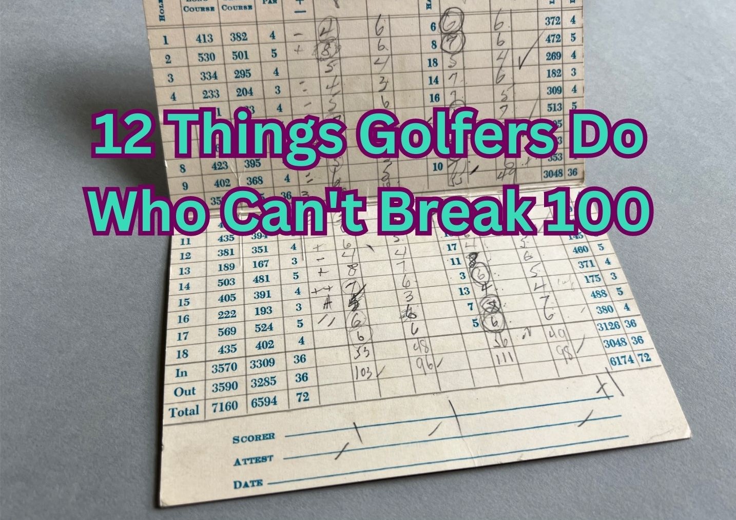 12 Things Golfers Do Who Can't break 100