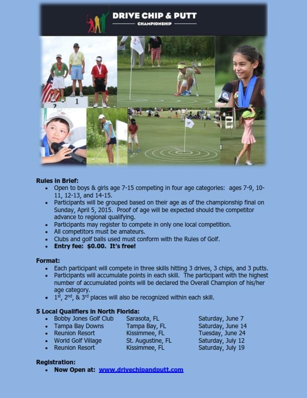 Drive Chip and Putt Registration