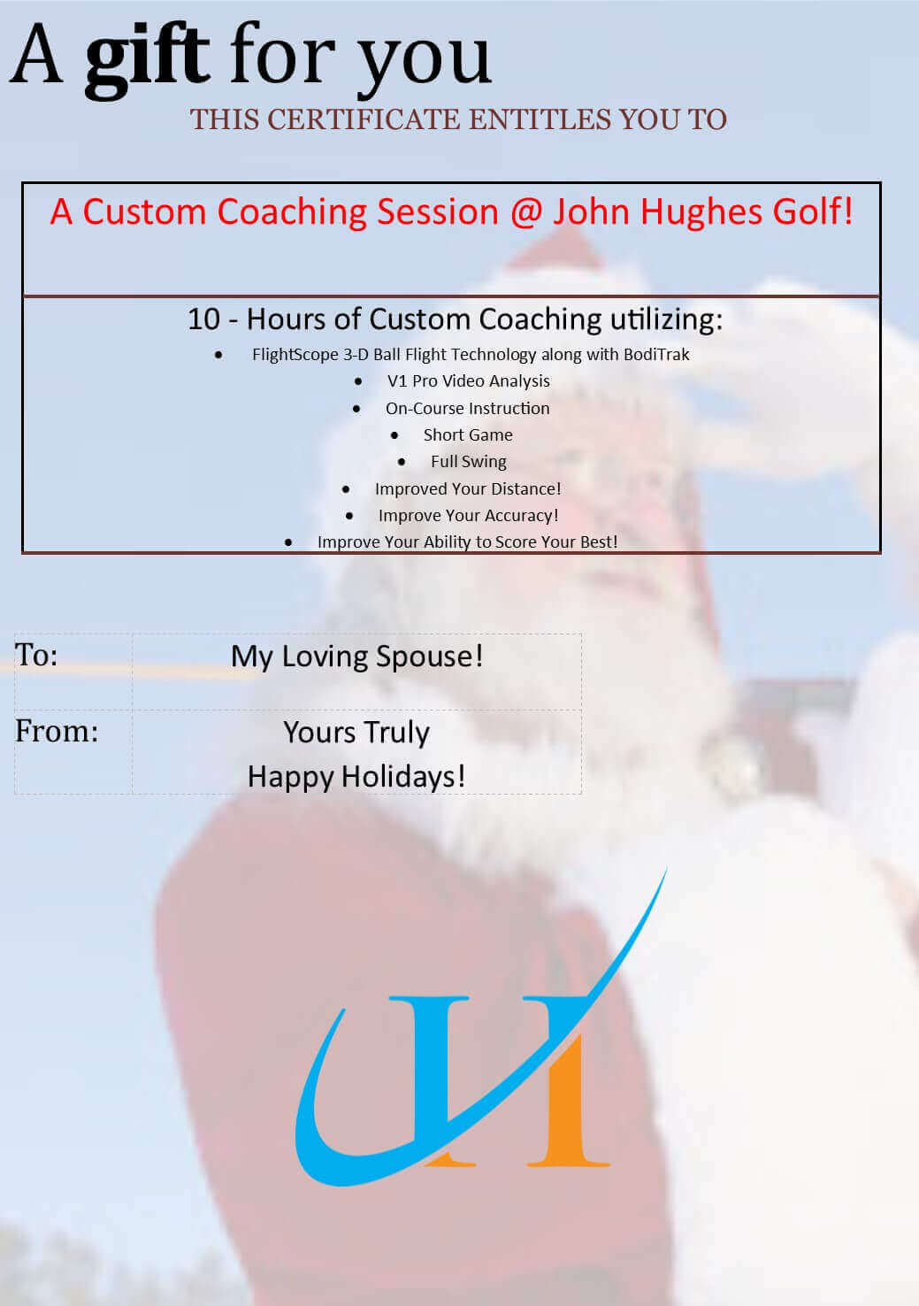 Holiday Gift Certificates - 25% Off, John Hughes Golf, Orlando Golf Lessons, Orlando Golf Schools, Best Orlando Junior Golf Lessons, Best Orlando Junior Golf Schools, Best Orlando Ladies Golf Lessons