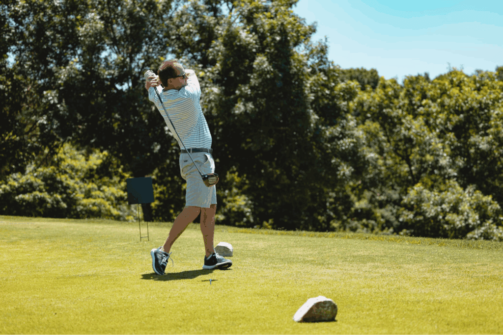 Man Playing Golf